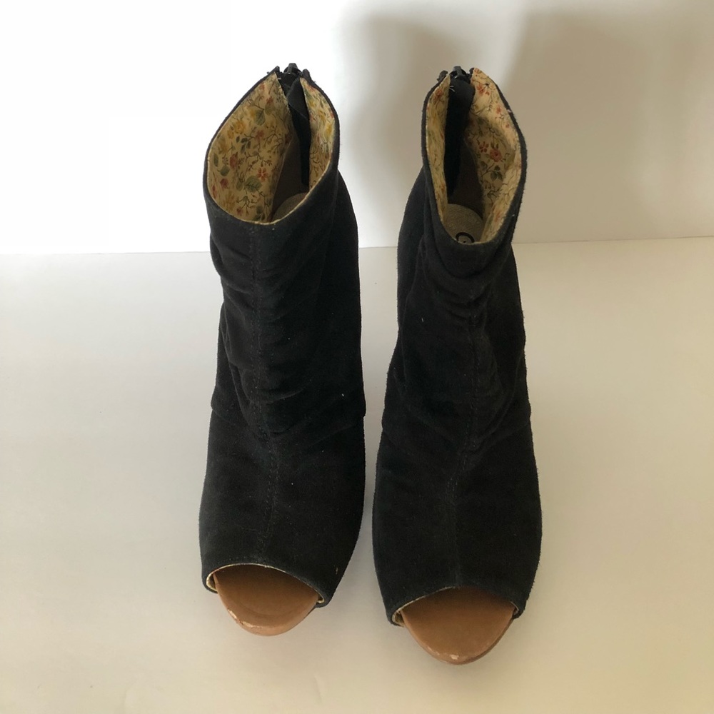 Open toe ankle boot